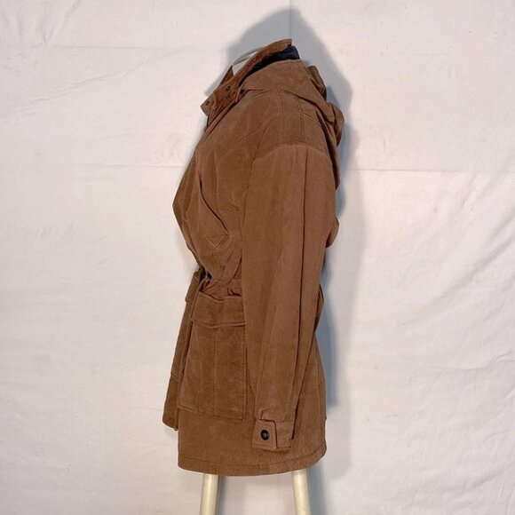 Vintage Cosa Nova Long Brown Leather Coat L - Picture 4 of 16